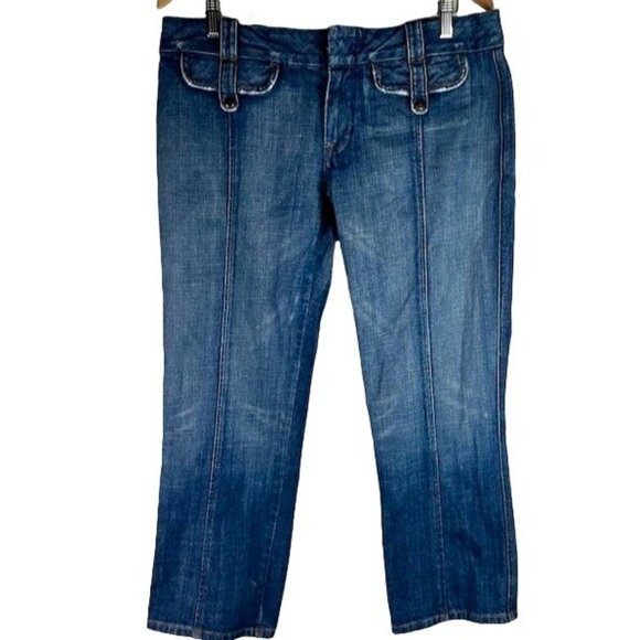 Citizens Of Humanity Cropped Low-Rise Denim Jeans Med Wash Size 32 Style 024-011 - Picture 1 of 11